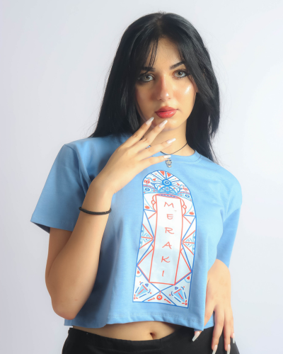 Meraki Light Blue Crop Top-MERAKI